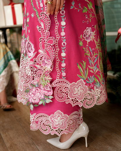 Mushq Amoi luxury lawn 2026= Blushing Rose Aangan | the Essence of Lawn & Chiffon