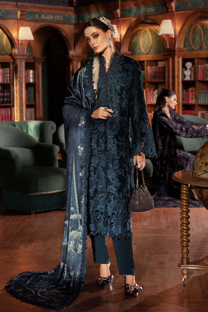Maria.b winter lux 2025-WL-1310 Aangan the essence of lawn & chiffon