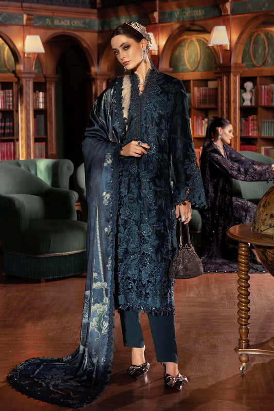 Maria.b winter lux 2025-WL-1310 Aangan the essence of lawn & chiffon