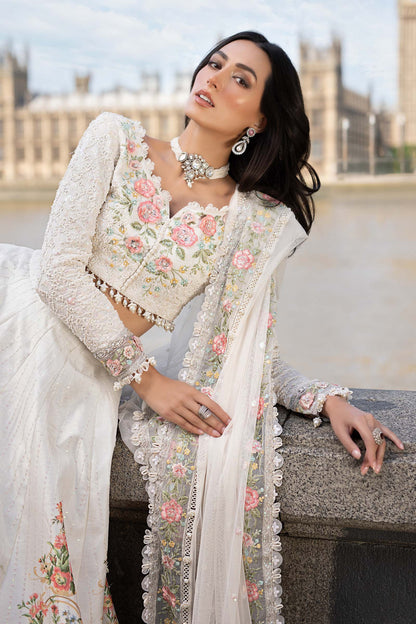 Buy Maria B designer suits for weddings in India
• 	Original Pakistani festive wear by Maria B Soirée