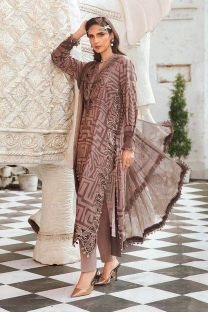 MARIA B Mprints Fall Winter Collection 2025 | MPT-2703-B Aangan the essence of lawn & chiffon