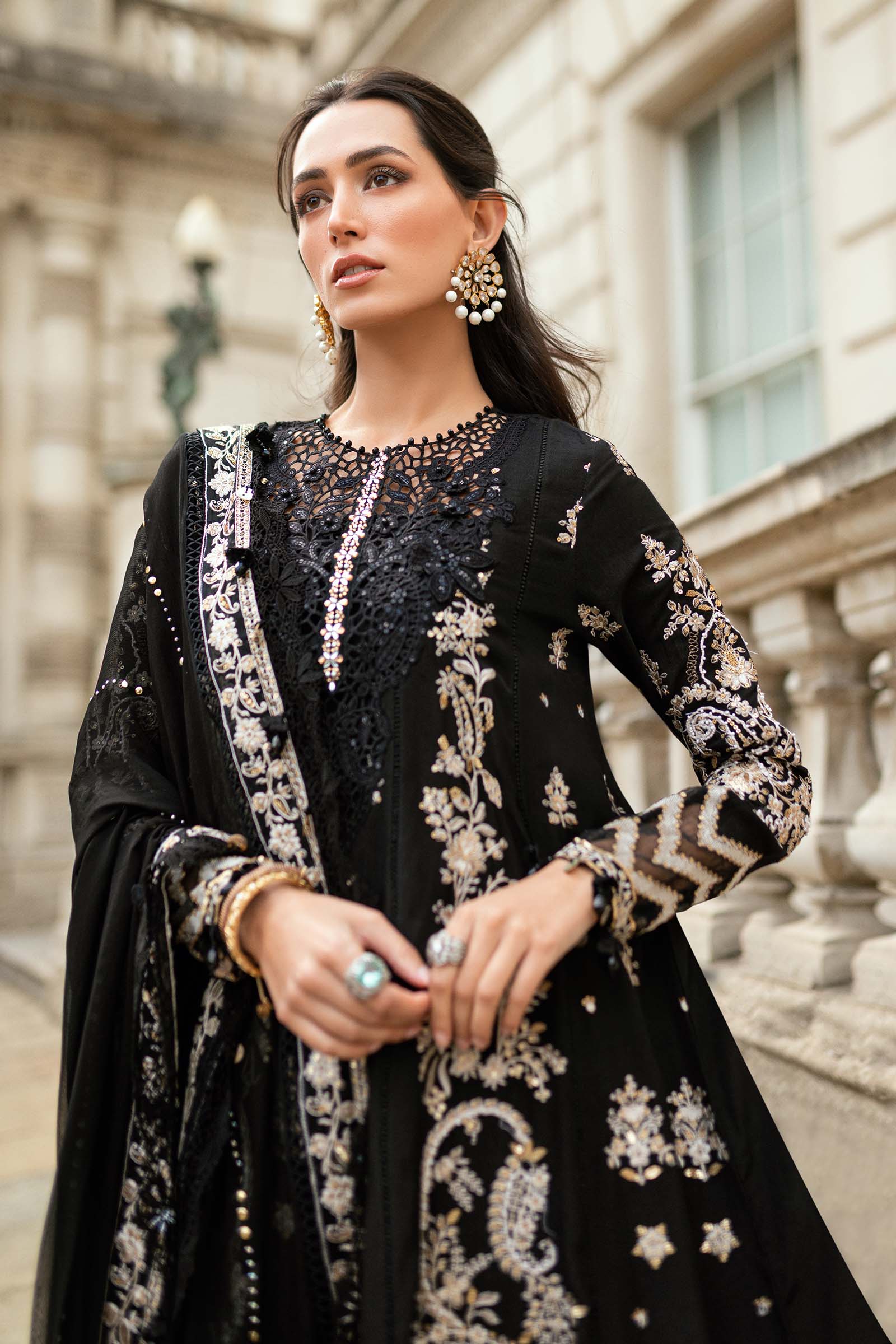  	Luxury Pakistani suits for Indian customers by Maria B
• 	Maria B Soirée formal wear for women in India
• 	Maria B Soirée 2025 festive collection available in India