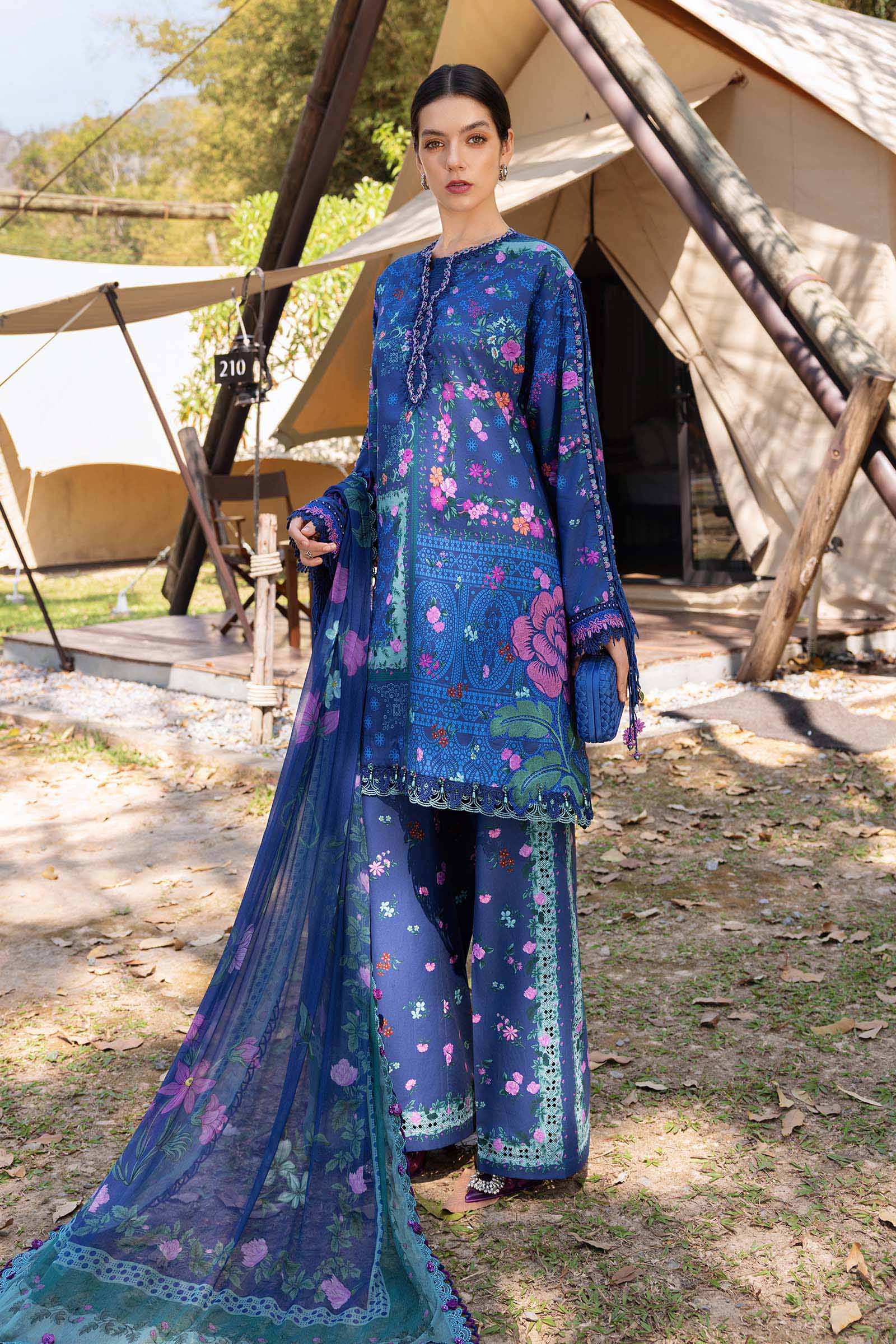 MARIA.B M.Prints Lawn 2026=04b Aangan the essence of lawn & chiffon