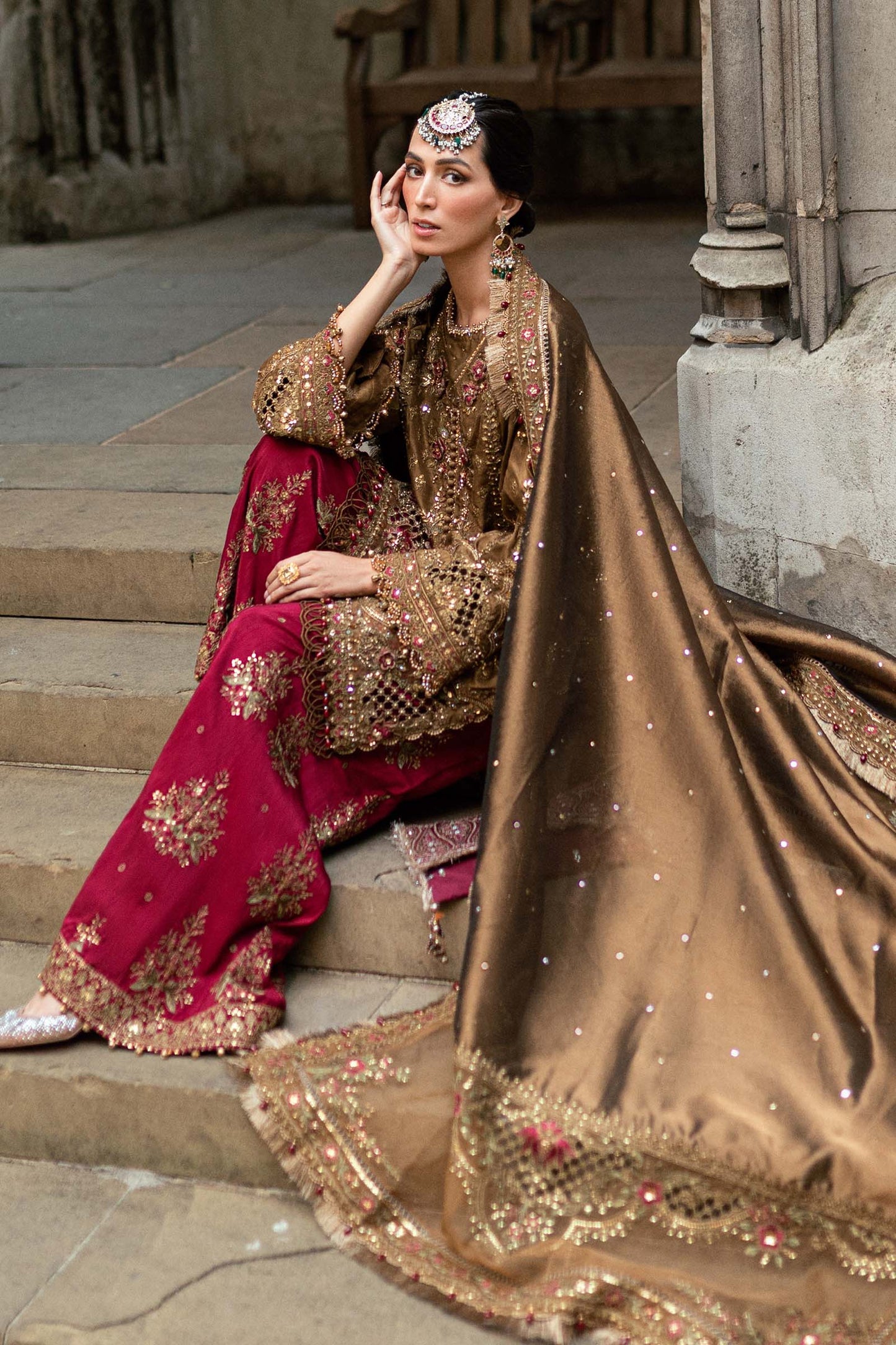 - Pakistani party wear suits by Maria B Soirée
- Maria B Soirée unstitched festive suits India
