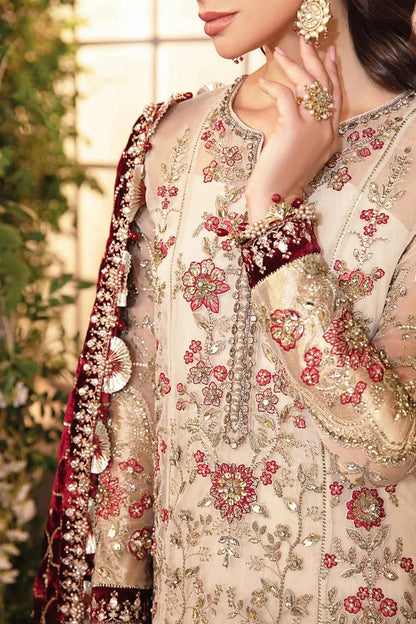 MARIA.B Mbroidered Wedding Collection Aangan the essence of lawn & chiffon