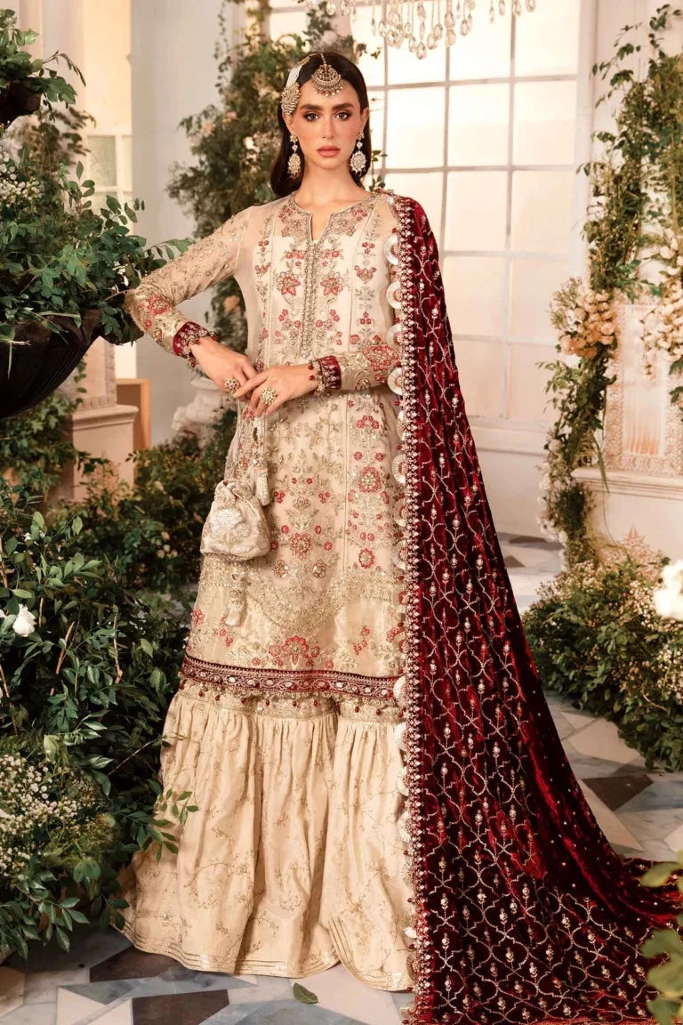 MARIA.B Mbroidered Wedding Collection Aangan the essence of lawn & chiffon