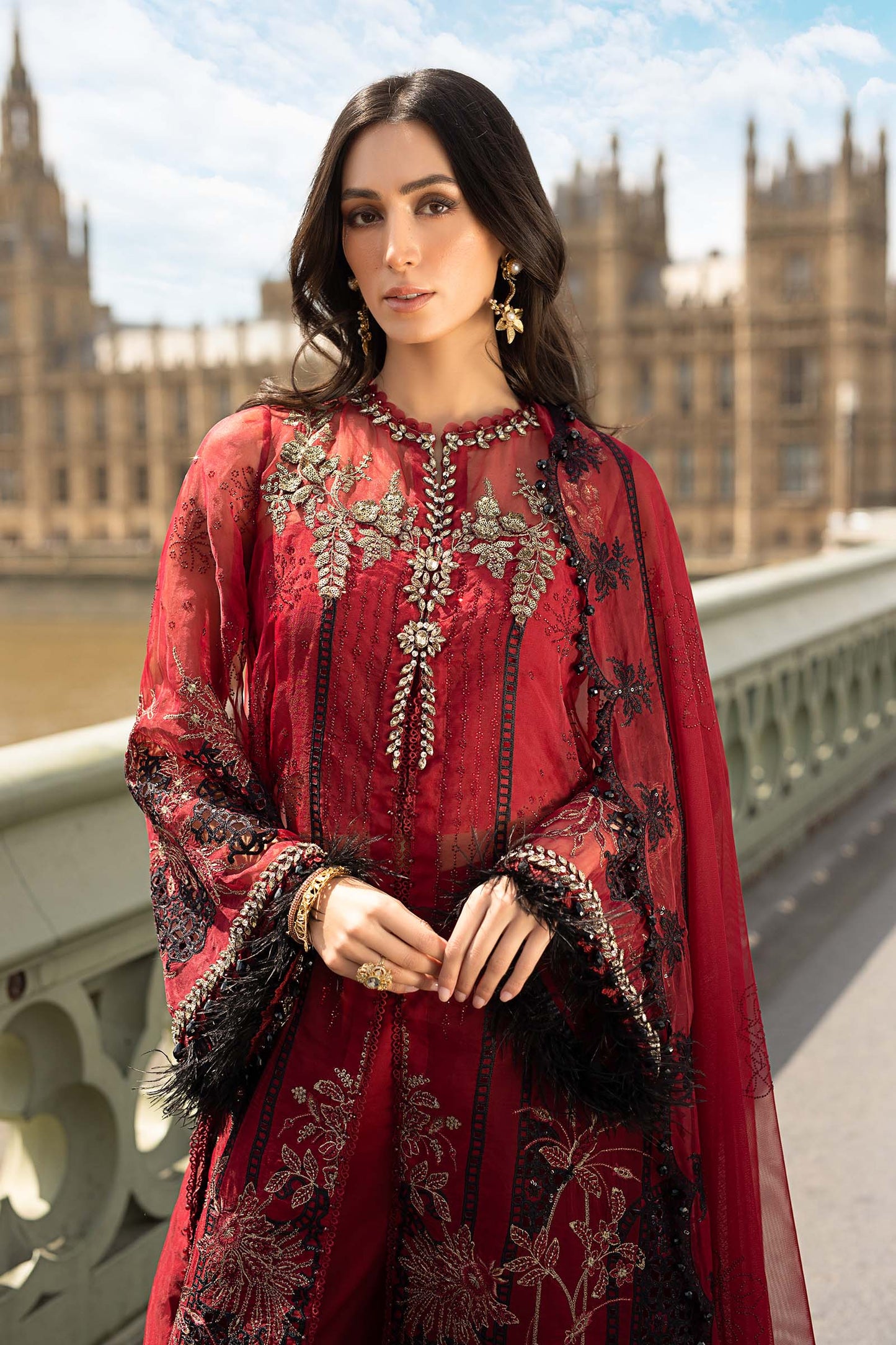 	Buy Maria B designer suits for weddings in India
• 	Original Pakistani festive wear by Maria B Soirée
• 	Maria B Soirée chiffon suits with embroidery India delivery
• 	Shop Maria B Soirée collection online in India
• 	Pakistani party wear suits by Maria B Soirée