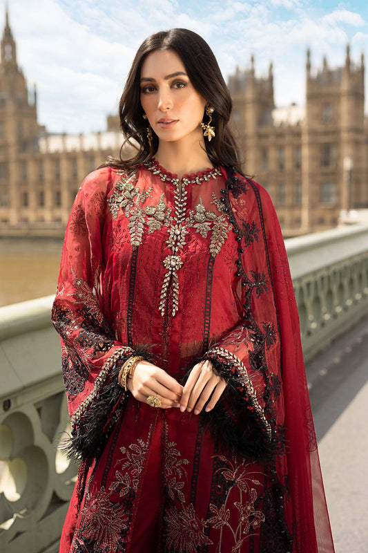 	Buy Maria B designer suits for weddings in India
• 	Original Pakistani festive wear by Maria B Soirée
• 	Maria B Soirée chiffon suits with embroidery India delivery
• 	Shop Maria B Soirée collection online in India
• 	Pakistani party wear suits by Maria B Soirée