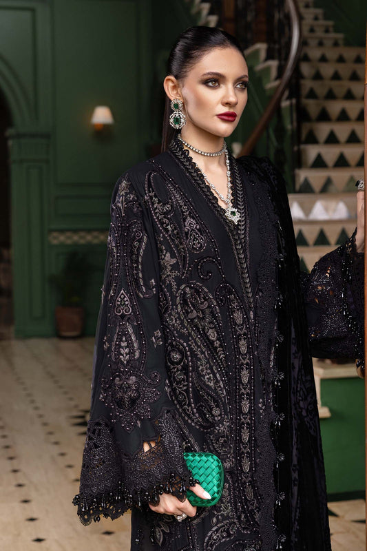 Maria.b winter lux 2025-WL-1307 Aangan the essence of lawn & chiffon