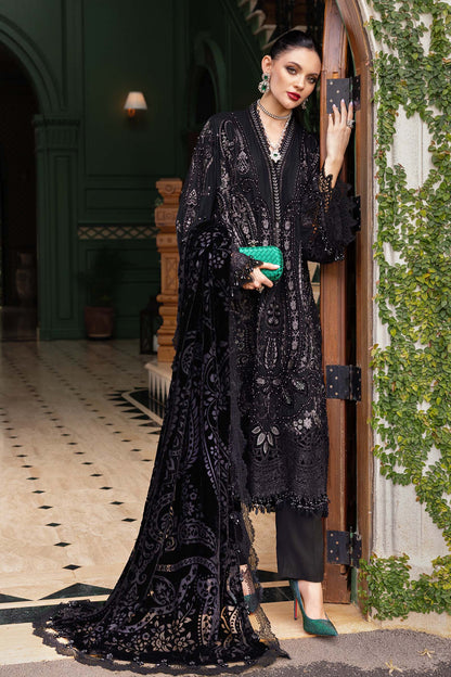 Maria.b winter lux 2025-WL-1307 Aangan the essence of lawn & chiffon