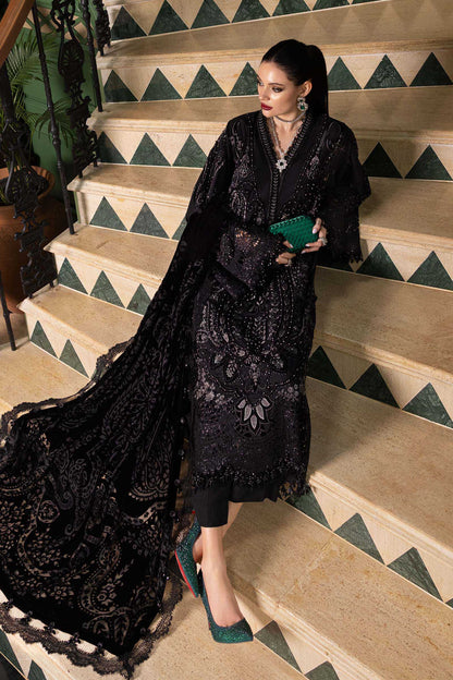 Maria.b winter lux 2025-WL-1307 Aangan the essence of lawn & chiffon