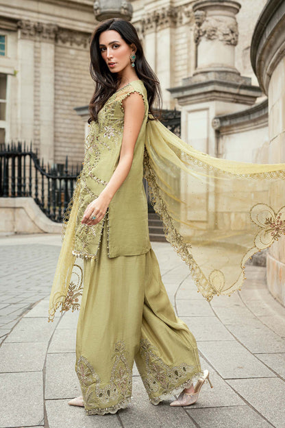 Buy Maria B designer suits for weddings in India
• 	Original Pakistani festive wear by Maria B Soirée
• 	Maria B Soirée chiffon suits with embroidery India deliver
