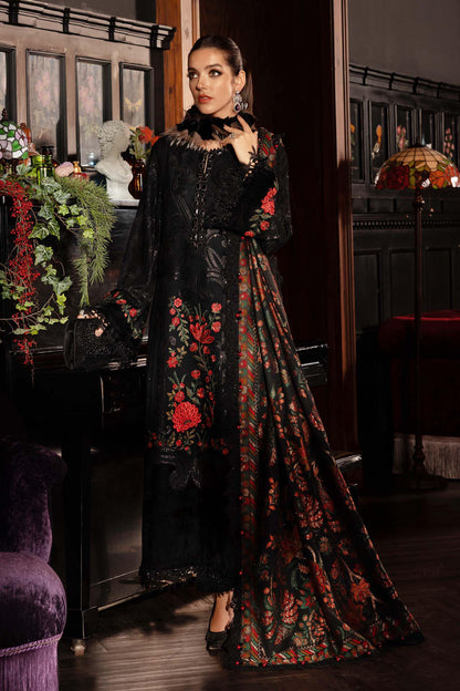 Maria.b winter lux 2025-WL-1309 Aangan the essence of lawn & chiffon