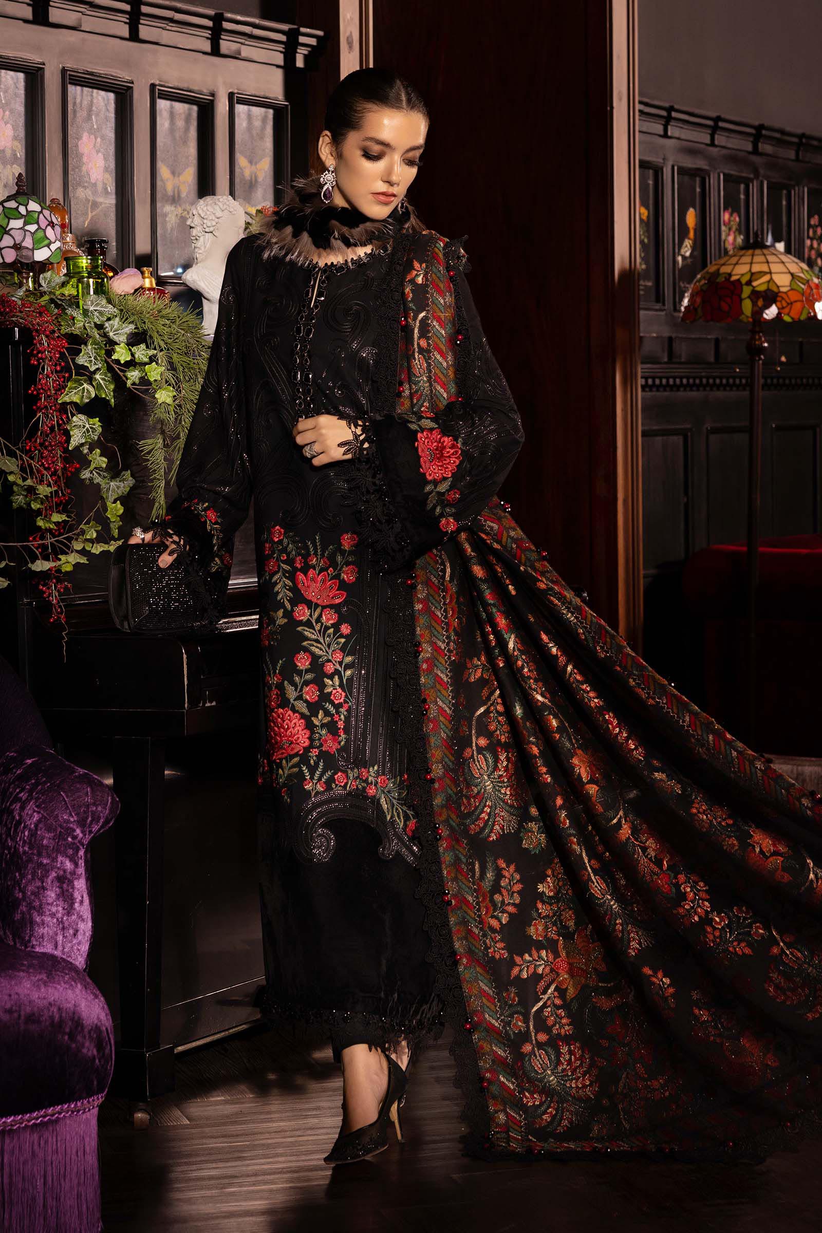 Maria.b winter lux 2025-WL-1309 Aangan the essence of lawn & chiffon
