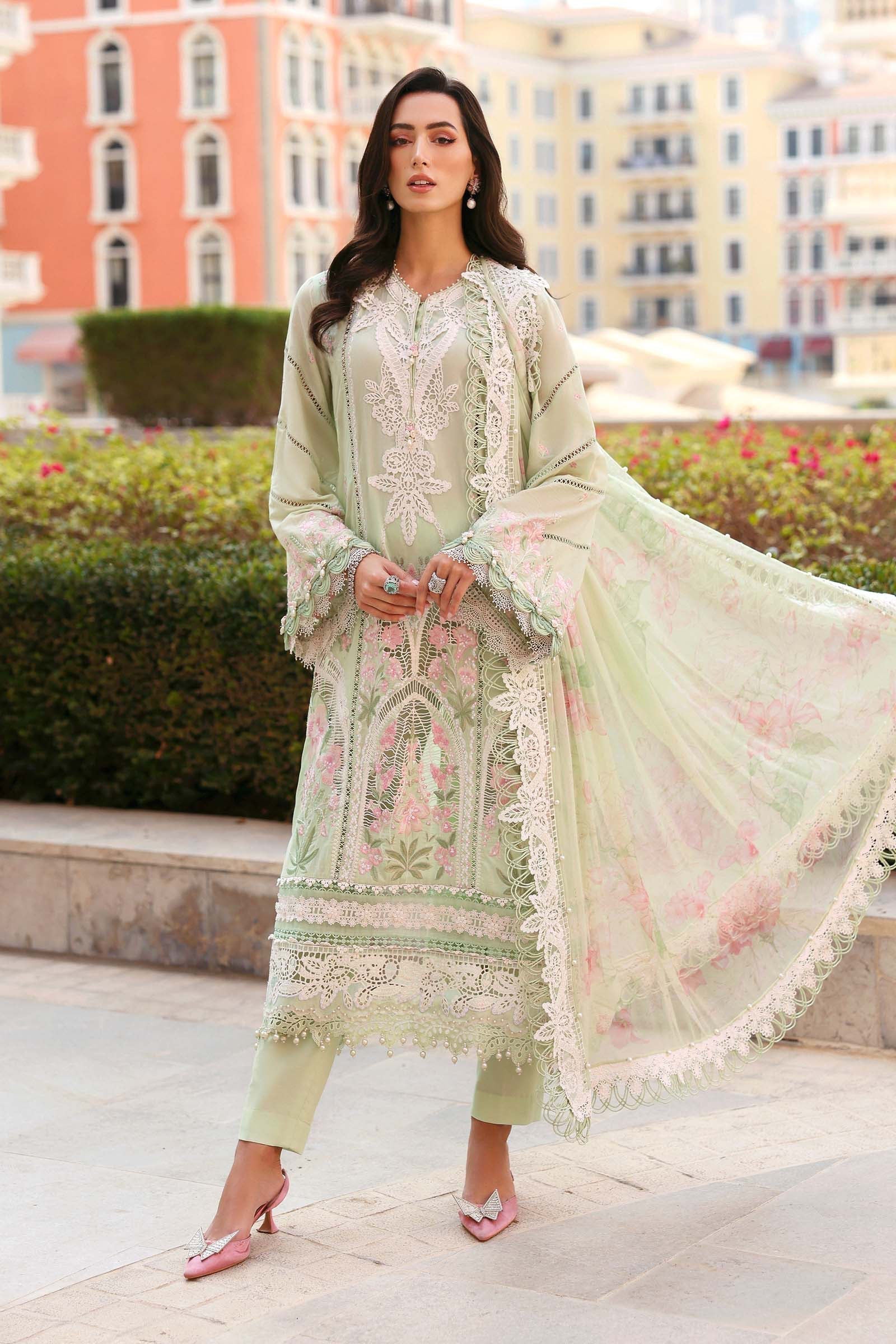 Maria B luxury Lawn 2026=11a Aangan | the Essence of Lawn & Chiffon