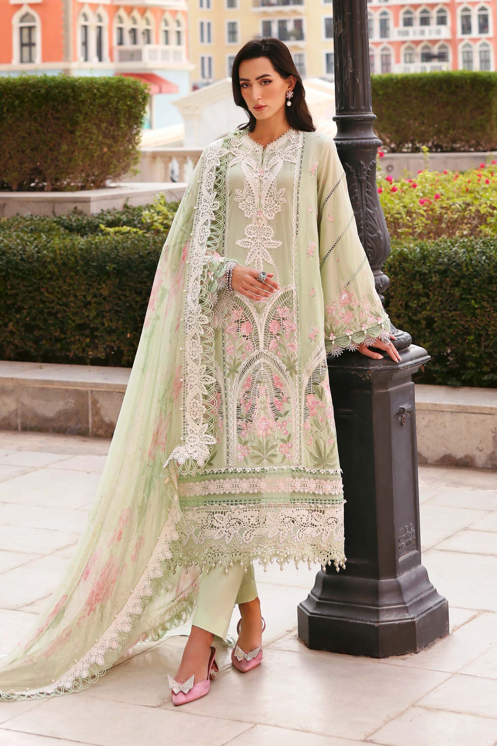 Maria B luxury Lawn 2026=11a Aangan | the Essence of Lawn & Chiffon