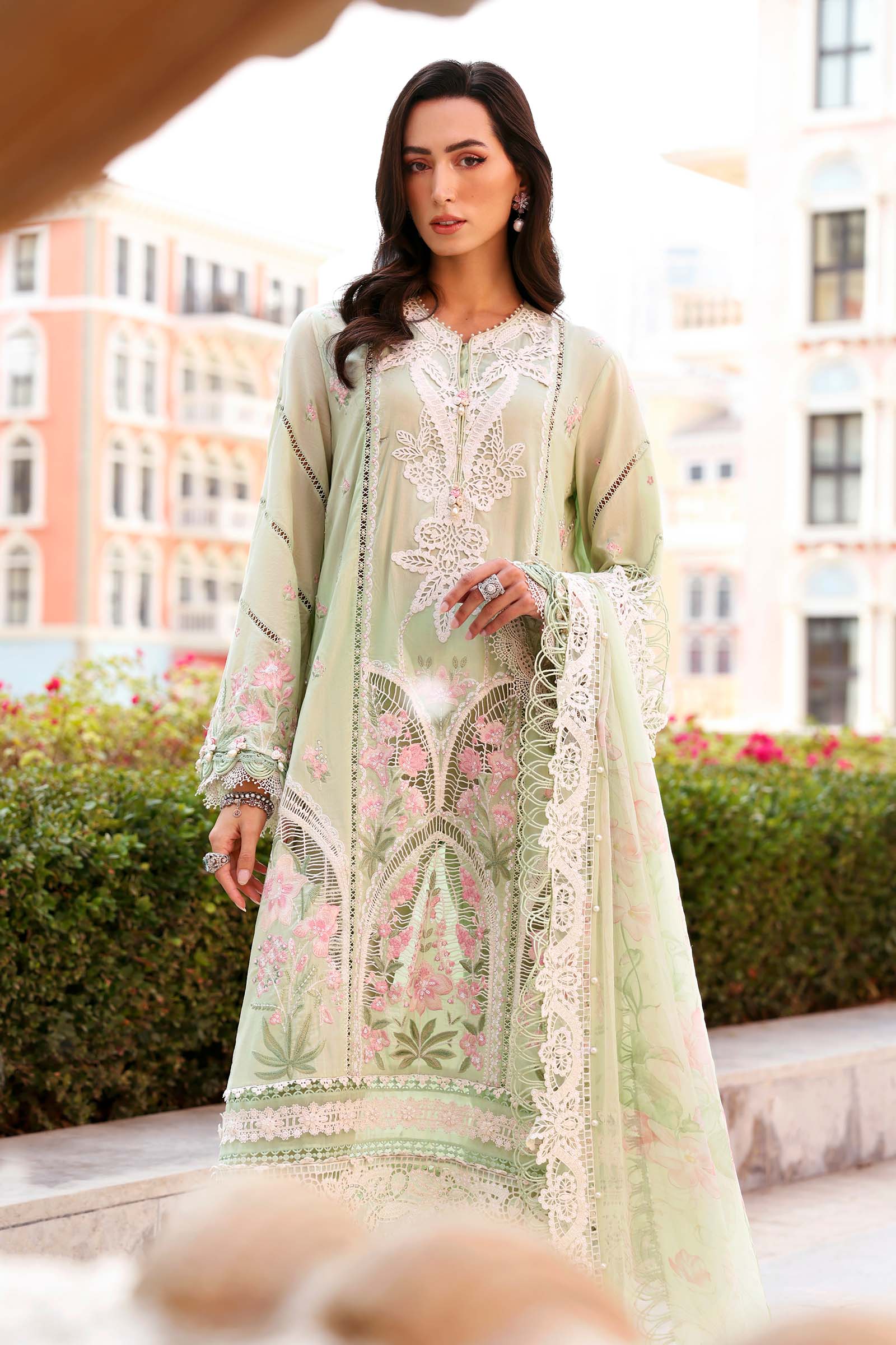 Maria B luxury Lawn 2026=11a Aangan | the Essence of Lawn & Chiffon