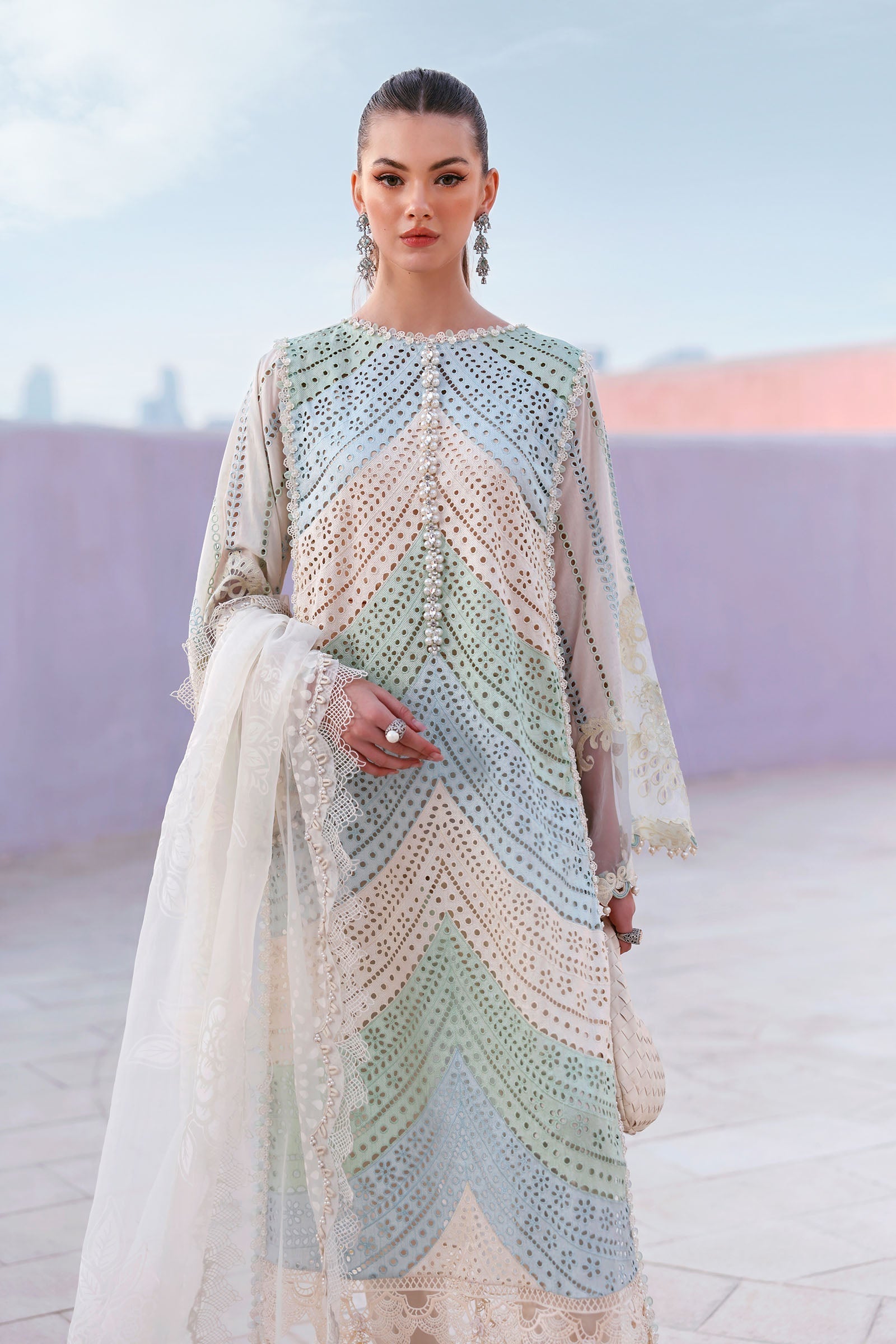 Maria B luxury Lawn 2026=12a Aangan | the Essence of Lawn & Chiffon