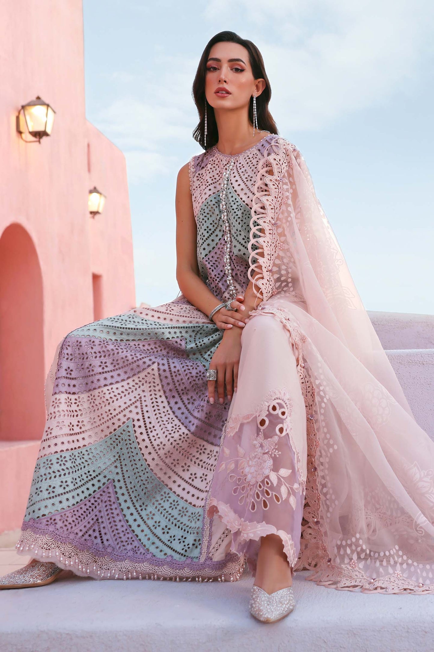 Maria B luxury Lawn 2026=12b Aangan | the Essence of Lawn & Chiffon