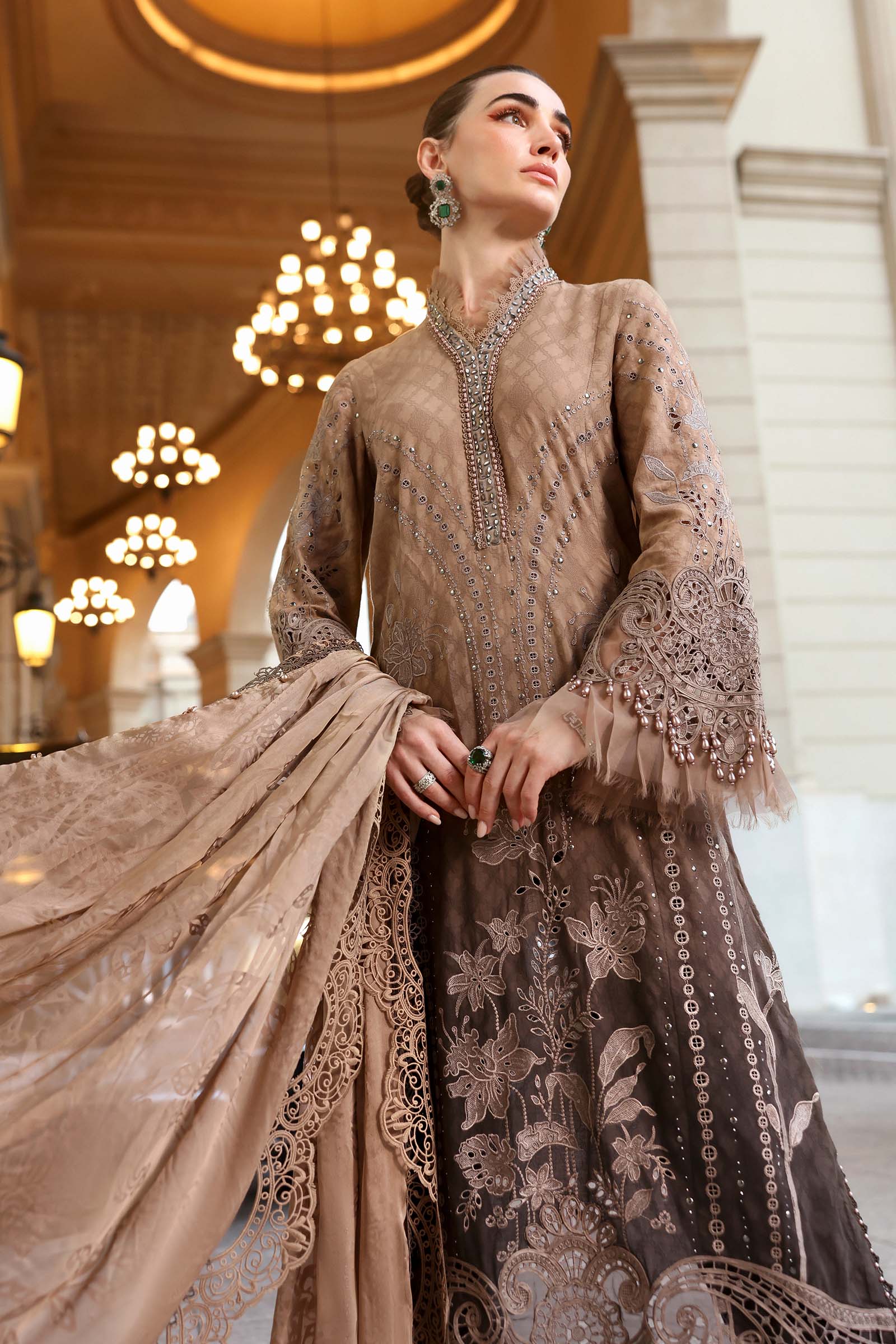 Maria B luxury Lawn 2026=01 a Aangan | the Essence of Lawn & Chiffon