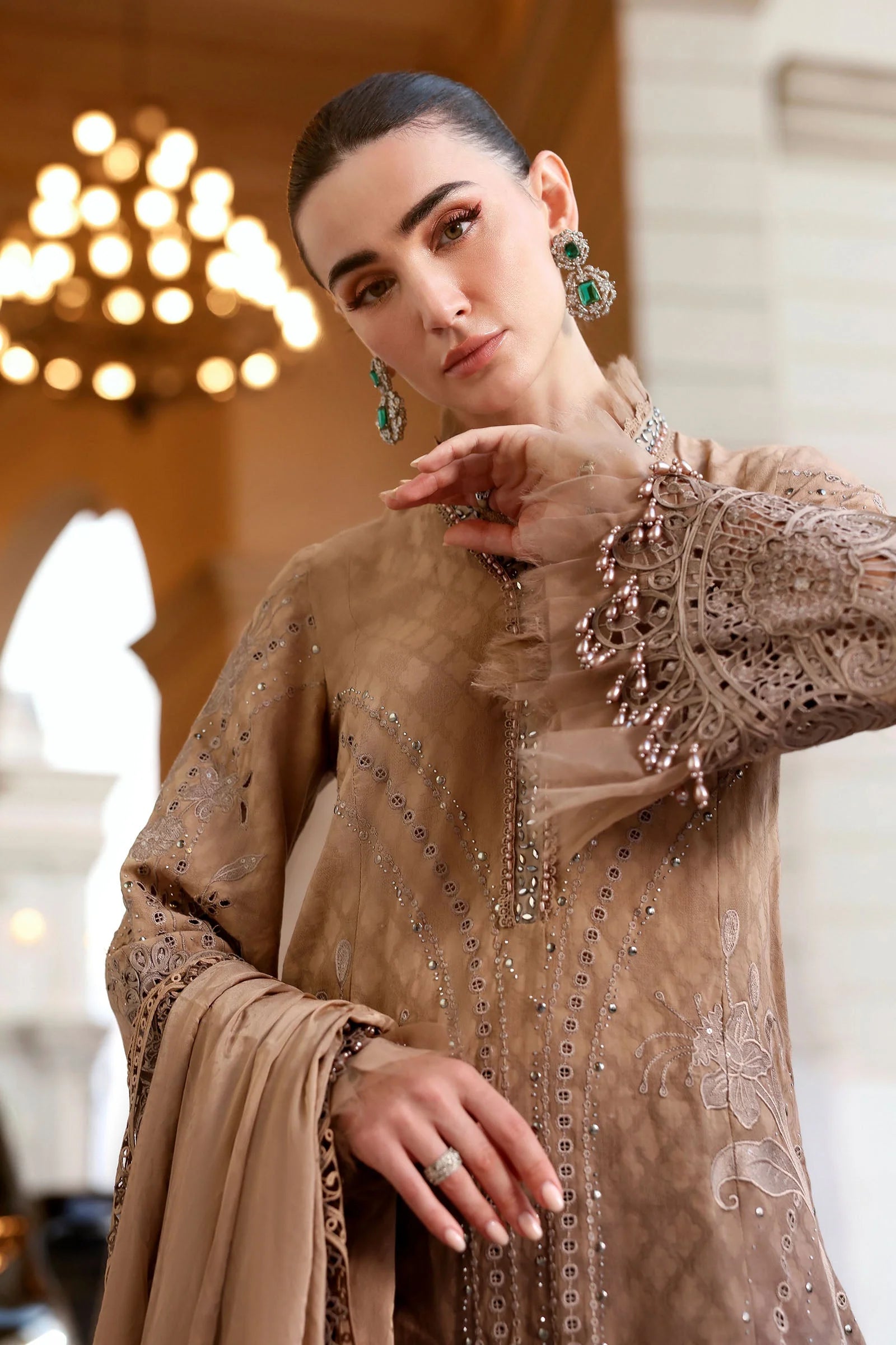 Maria B luxury Lawn 2026=01 a Aangan | the Essence of Lawn & Chiffon