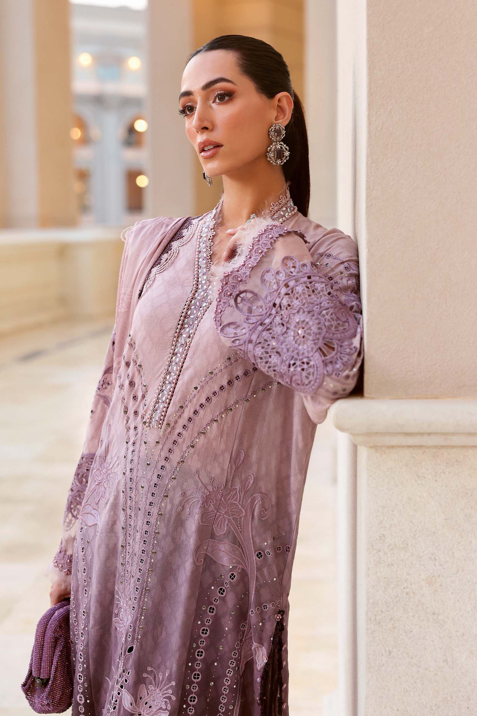 Maria B luxury Lawn 2026=01b Aangan | the Essence of Lawn & Chiffon