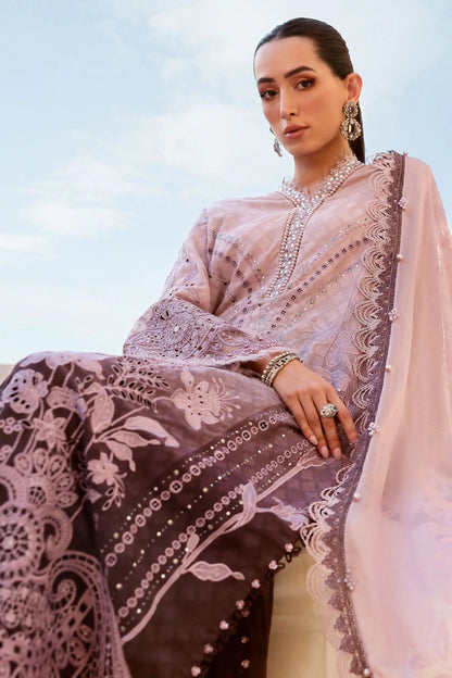 Maria B luxury Lawn 2026=01b Aangan | the Essence of Lawn & Chiffon