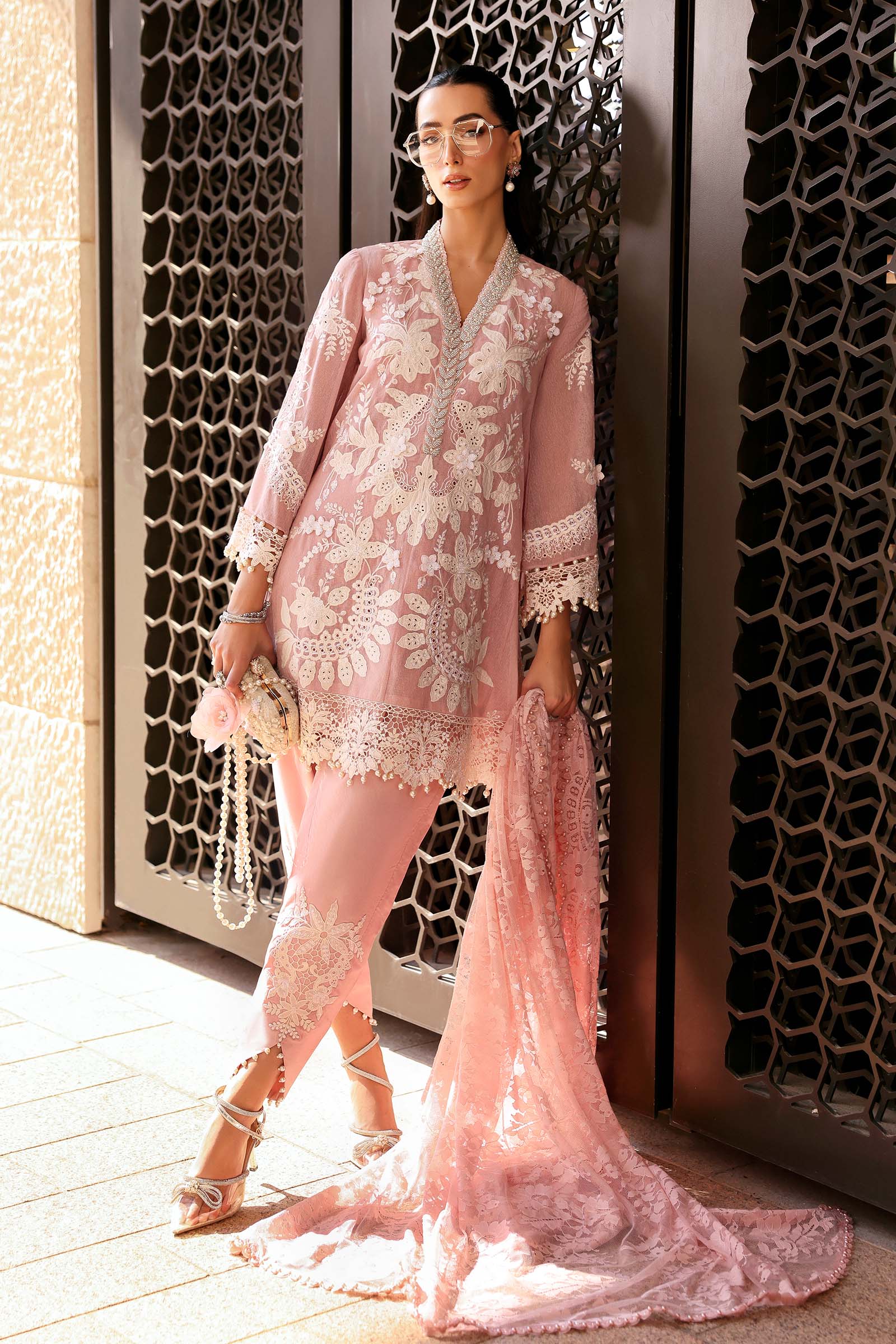 Maria B luxury Lawn 2026=03a Aangan | the Essence of Lawn & Chiffon