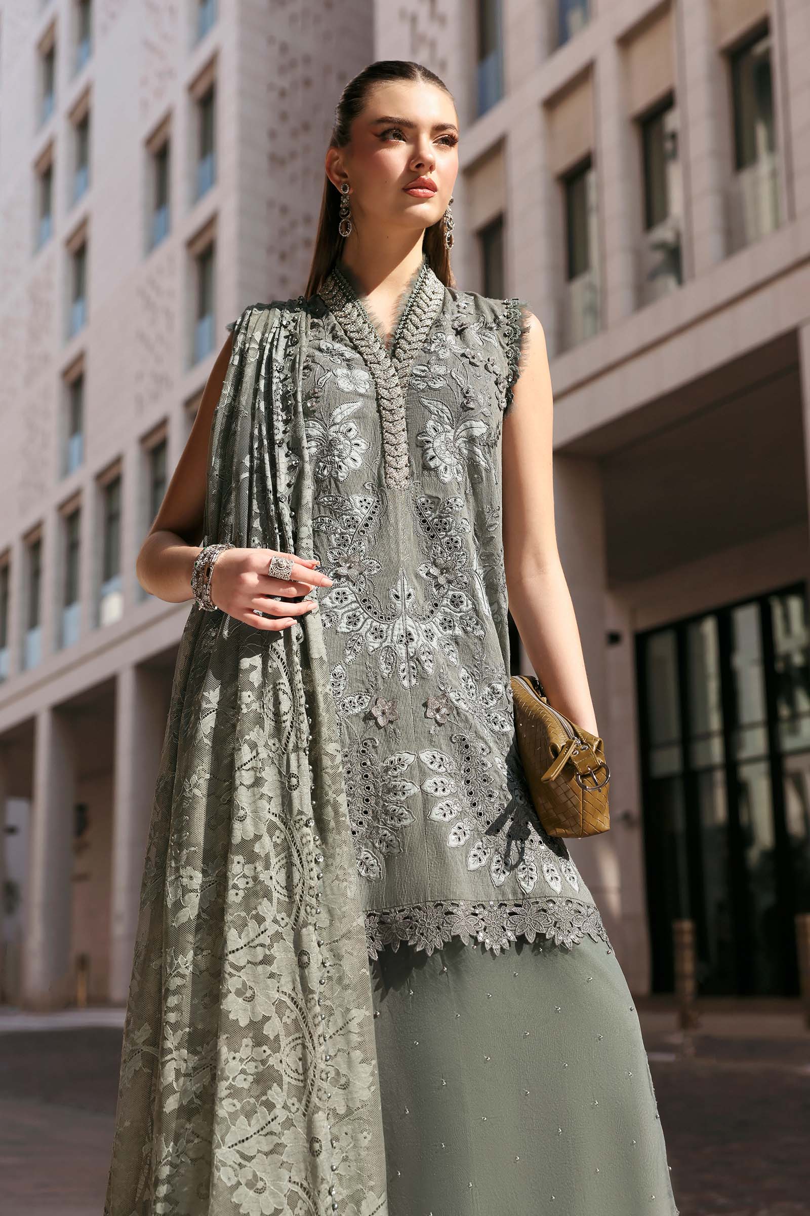 Maria B luxury Lawn 2026=03b Aangan | the Essence of Lawn & Chiffon