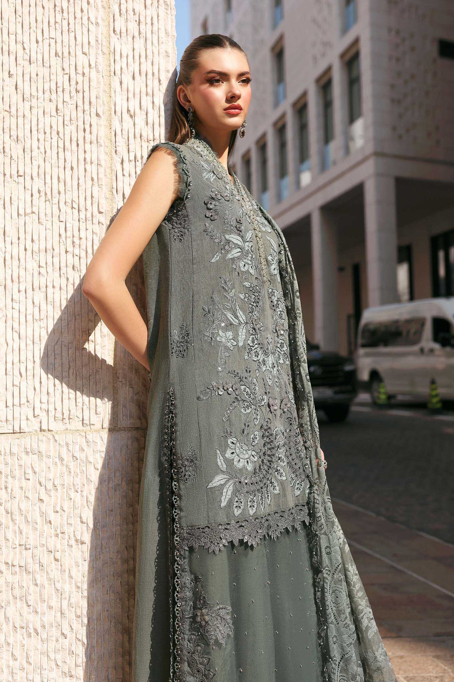 Maria B luxury Lawn 2026=03b Aangan | the Essence of Lawn & Chiffon