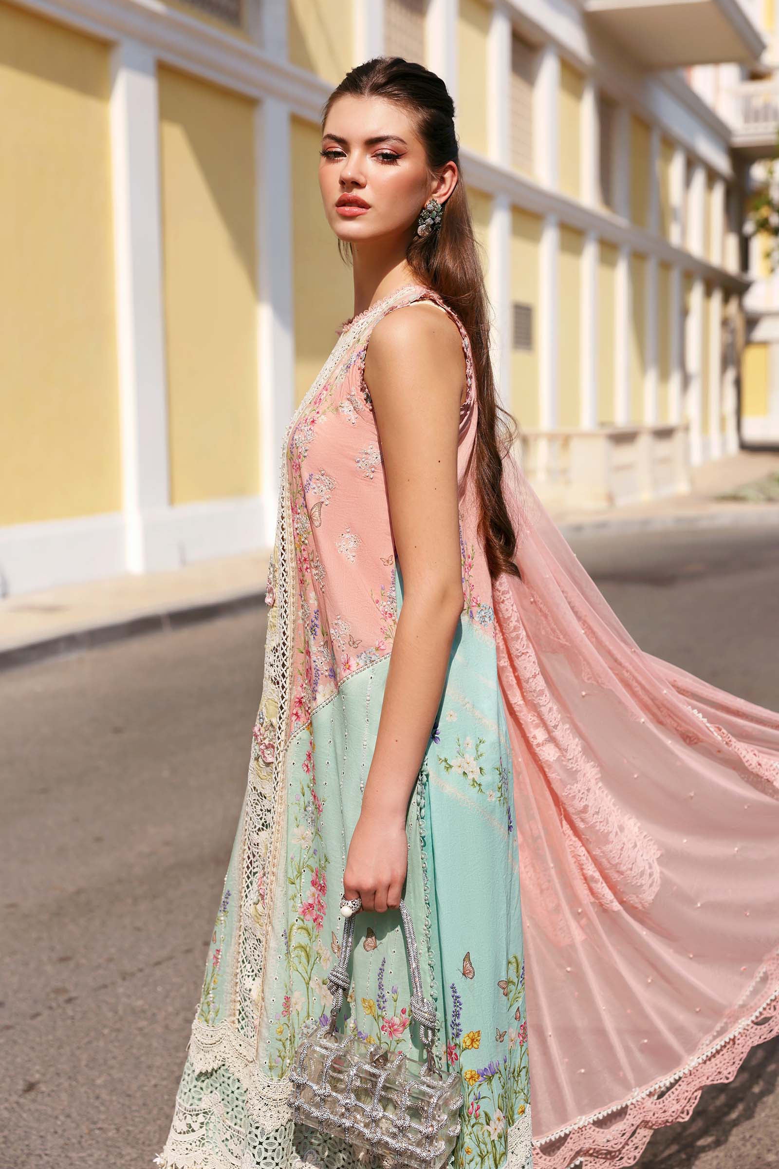 Maria B luxury Lawn 2026=06a Aangan | the Essence of Lawn & Chiffon