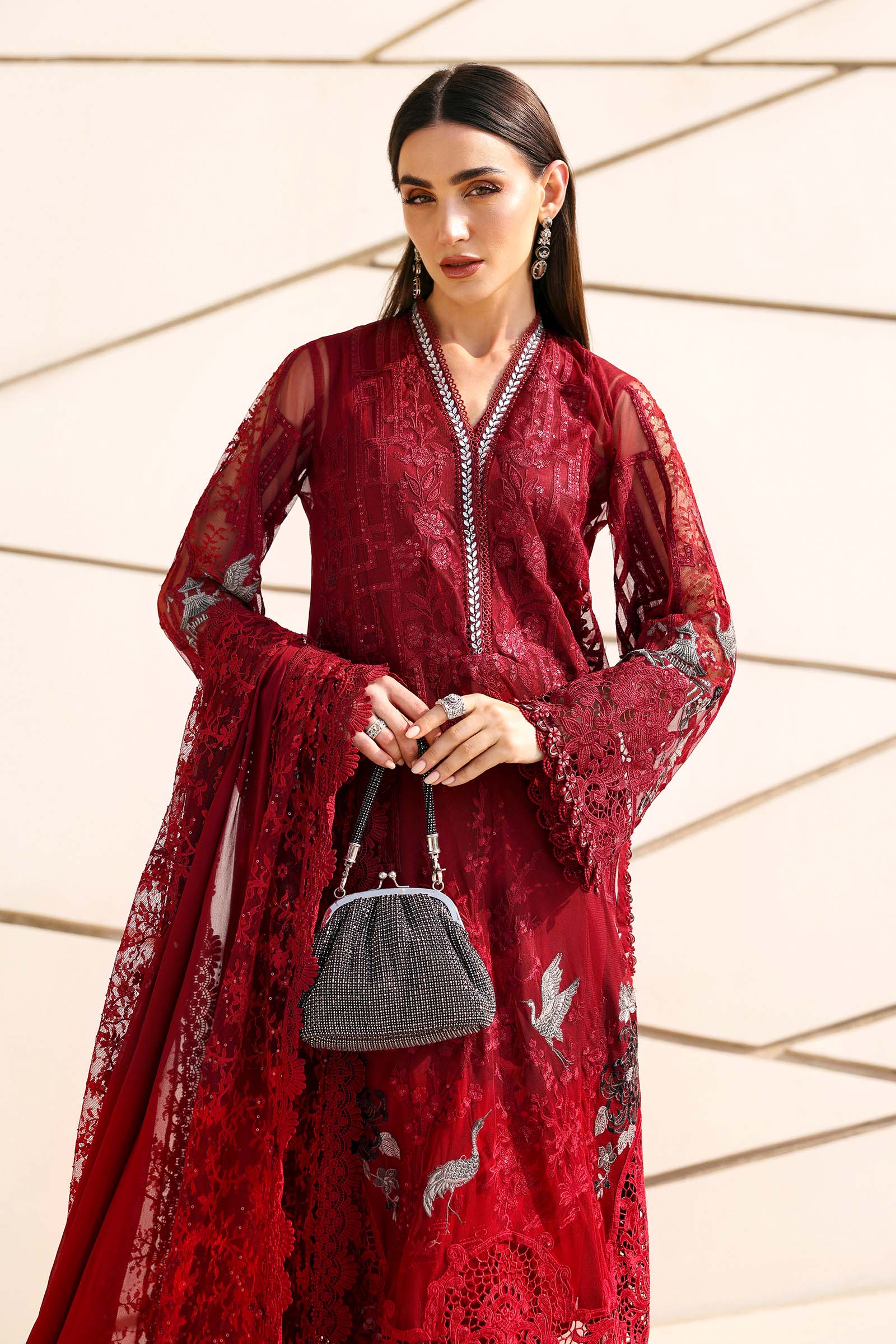 Maria B luxury Lawn 2026=07a Aangan | the Essence of Lawn & Chiffon