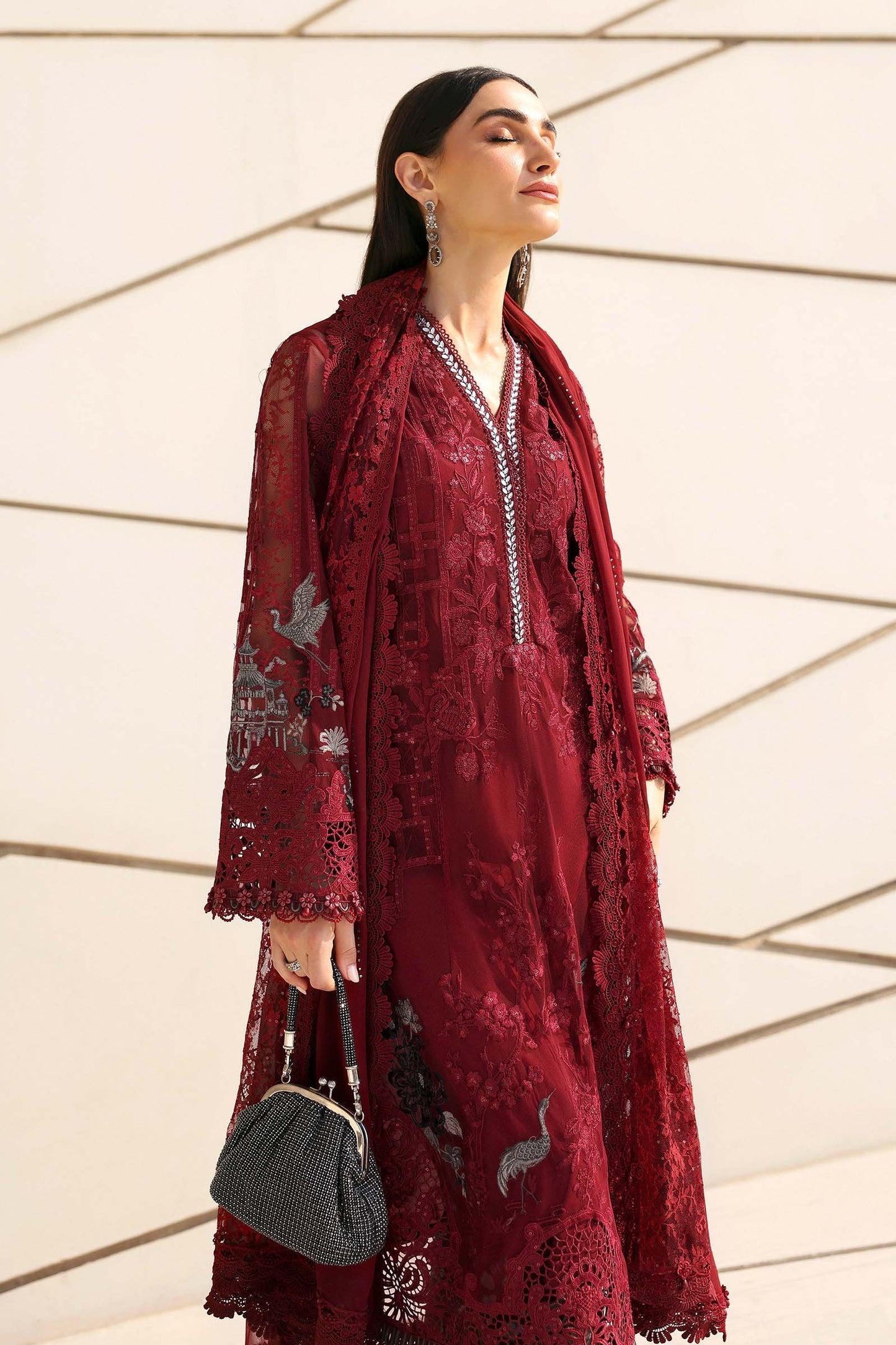 Maria B luxury Lawn 2026=07a Aangan | the Essence of Lawn & Chiffon