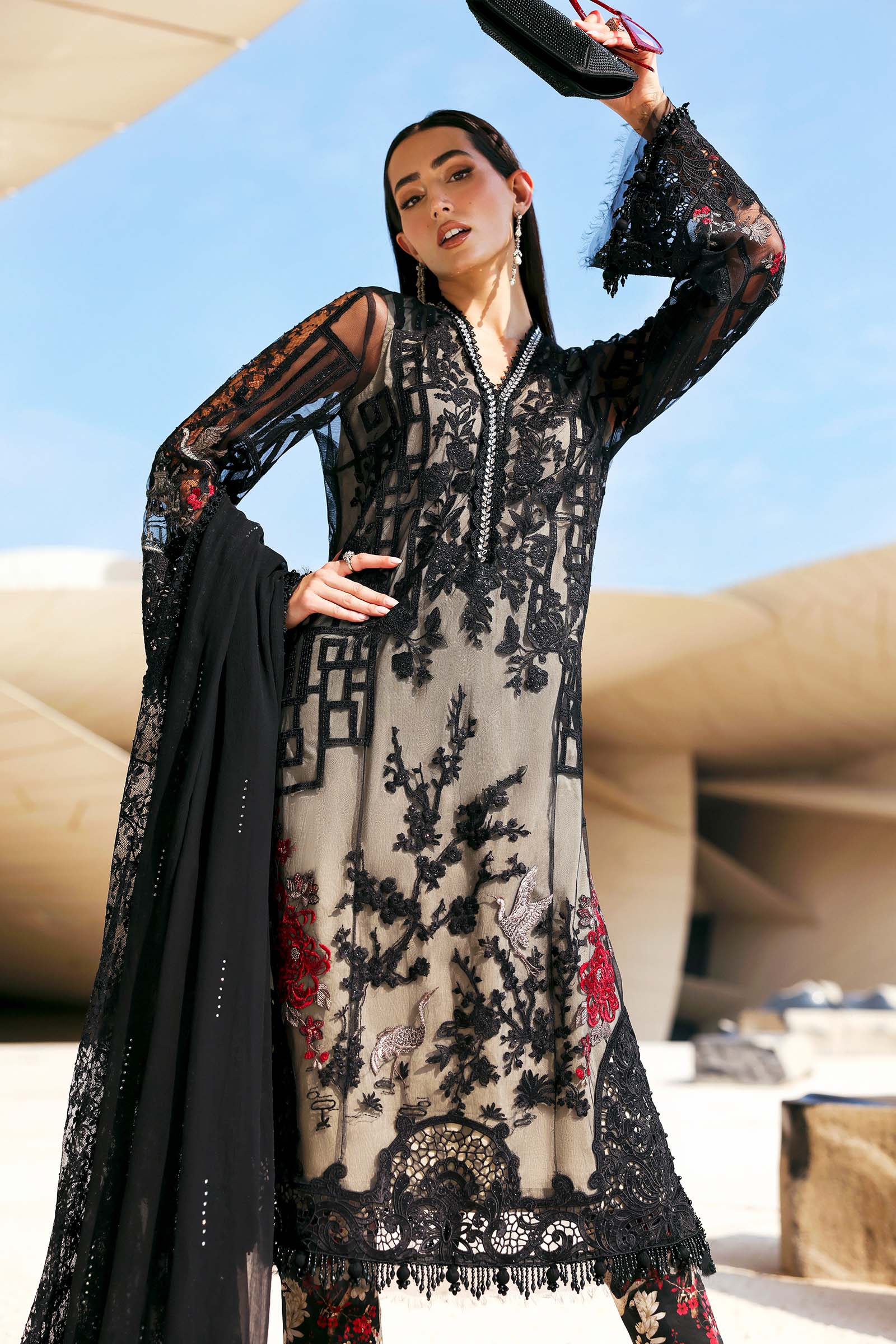 Maria B luxury Lawn 2026=07b Aangan | the Essence of Lawn & Chiffon