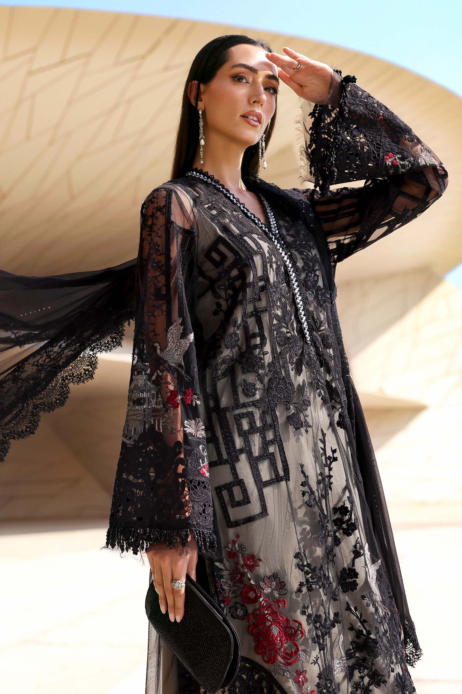 Maria B luxury Lawn 2026=07b Aangan | the Essence of Lawn & Chiffon