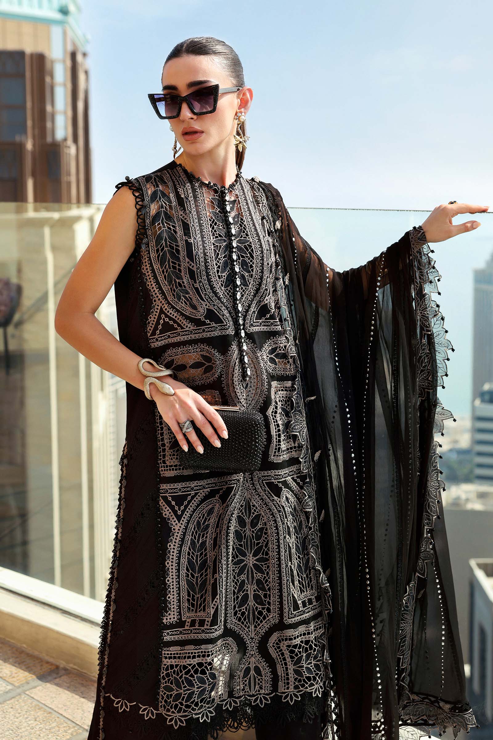 Maria B luxury Lawn 2026=08b Aangan | the Essence of Lawn & Chiffon