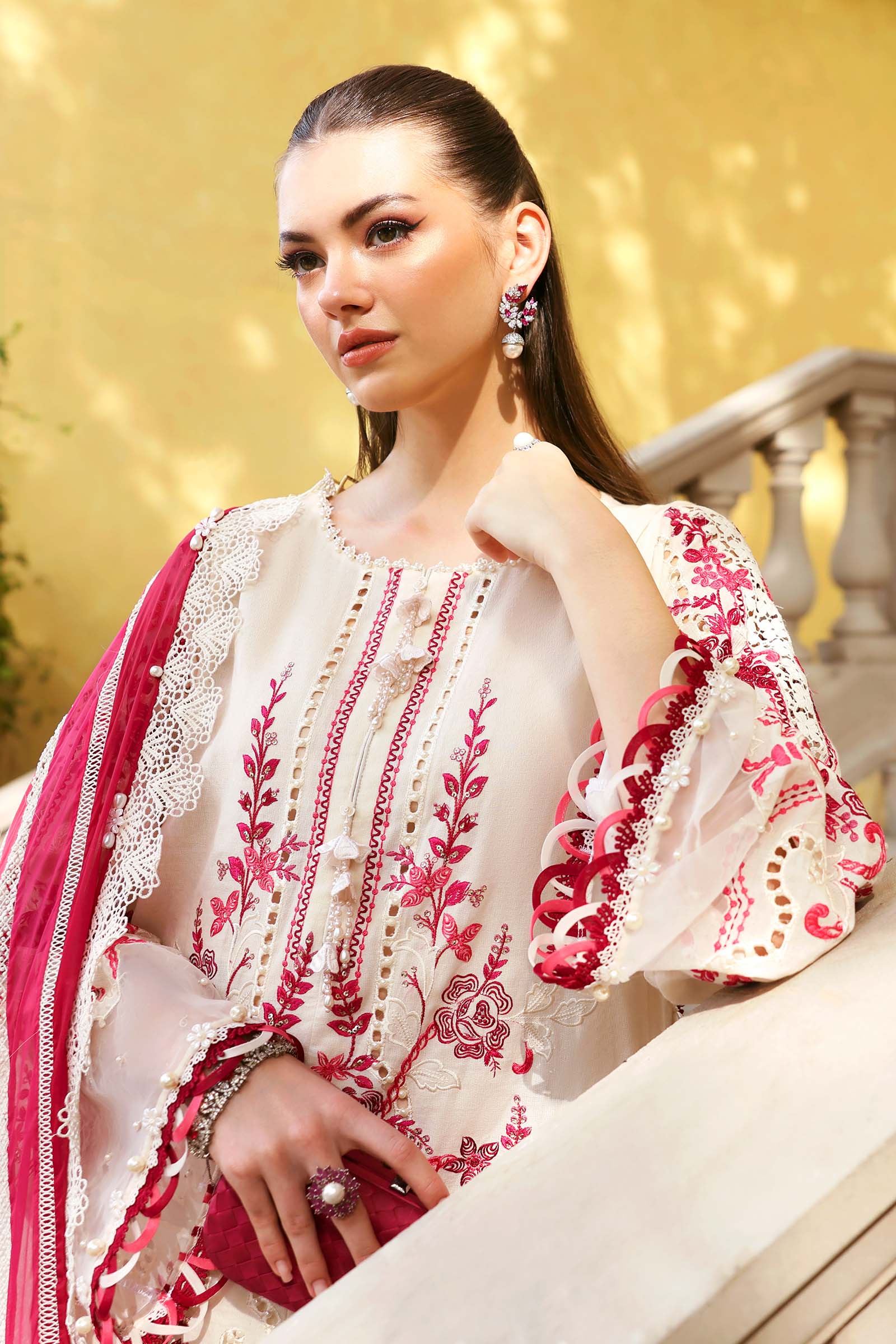 Maria B luxury Lawn 2026=09a Aangan | the Essence of Lawn & Chiffon