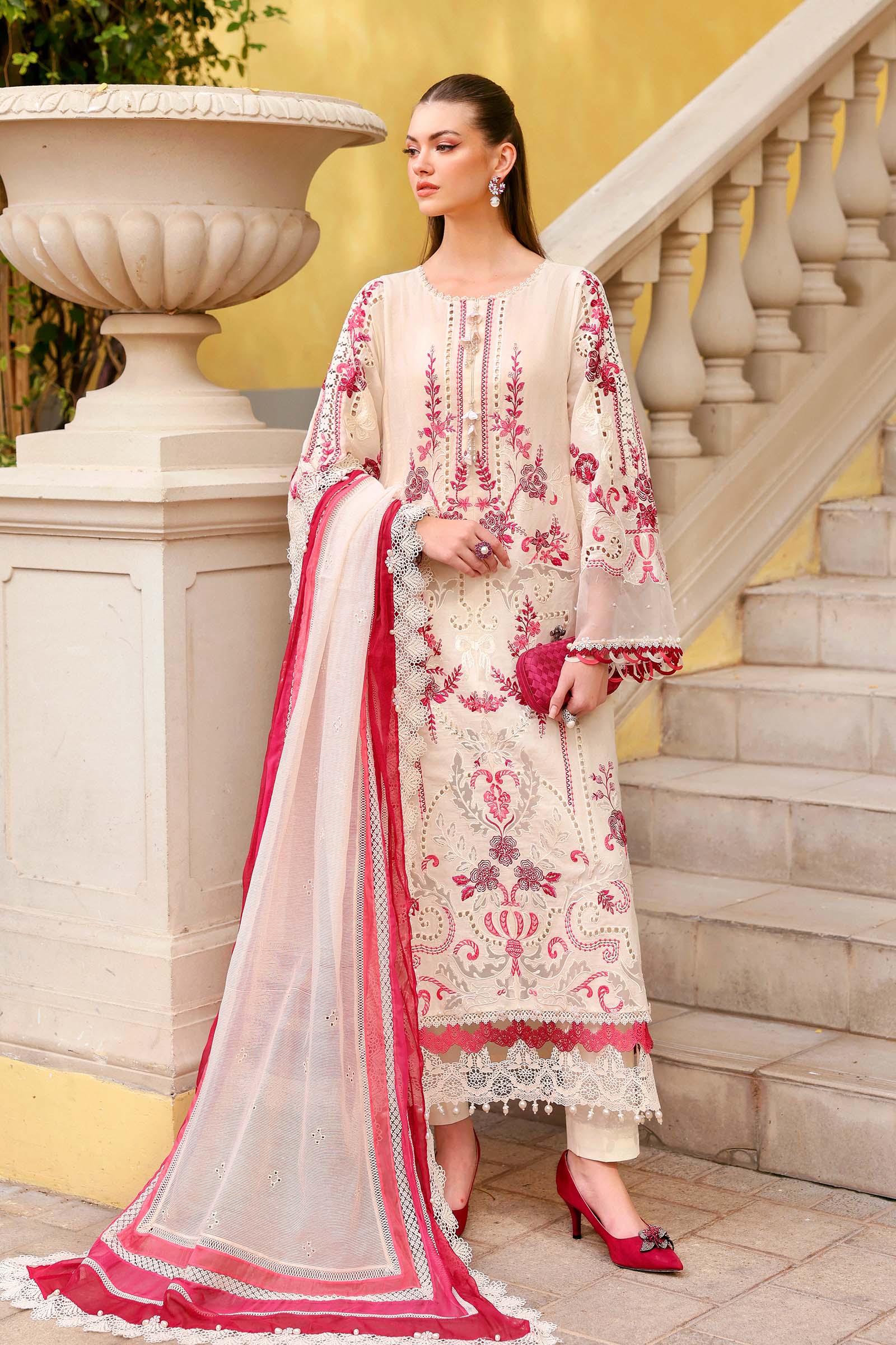 Maria B luxury Lawn 2026=09a Aangan | the Essence of Lawn & Chiffon