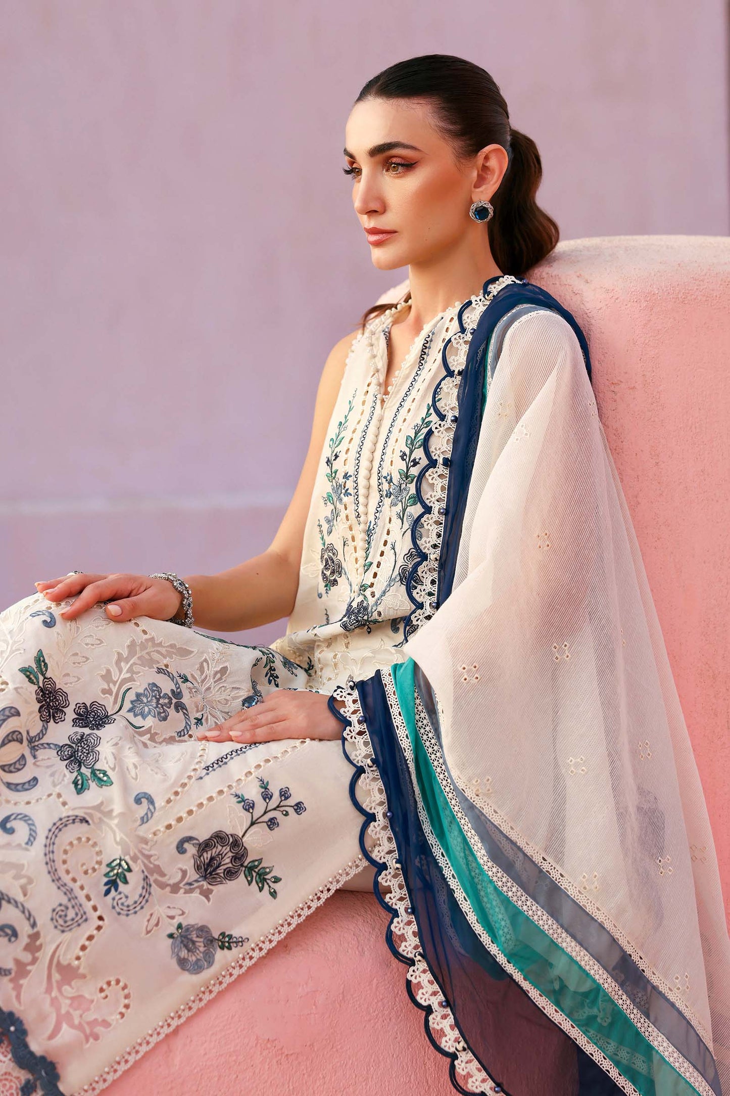 Maria B luxury Lawn 2026=09b Aangan | the Essence of Lawn & Chiffon