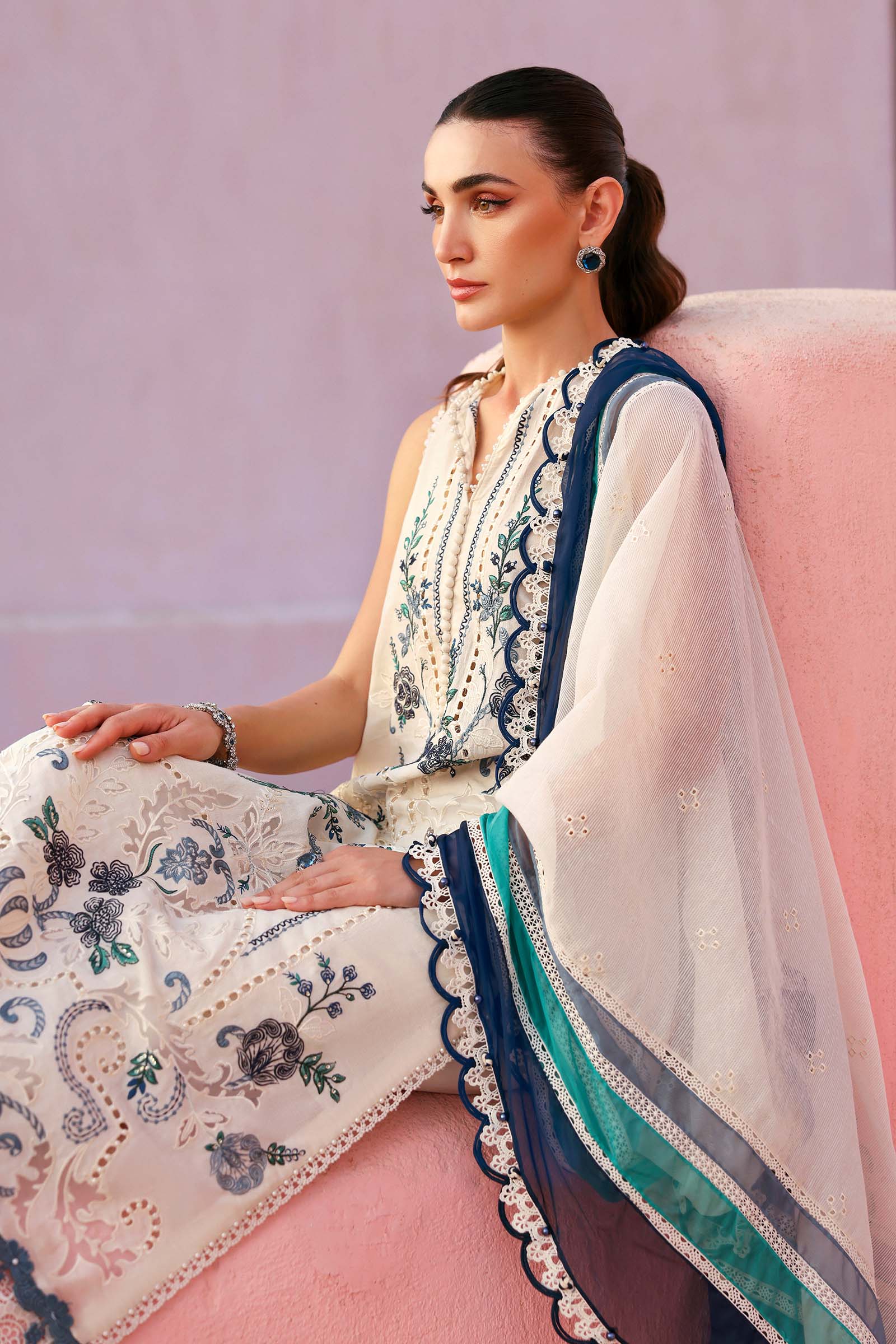 Maria B luxury Lawn 2026=09b Aangan | the Essence of Lawn & Chiffon