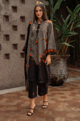	Charizma CPrint printed linen suits with shawl
• 	Charizma CPrint staple shirt and trouser set