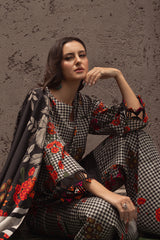 Charizma CPrint unstitched winter linen suit with printed shawl