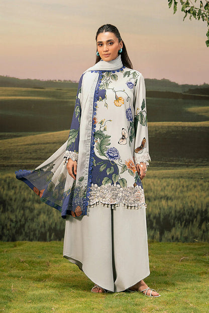 MB-PFUS25-07B | Maria B | Mbasic Fall Collection 2025 Aangan.the essence of lawn & chiffon