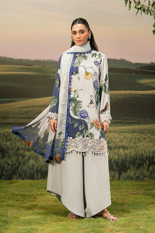 MB-PFUS25-07B | Maria B | Mbasic Fall Collection 2025 Aangan.the essence of lawn & chiffon