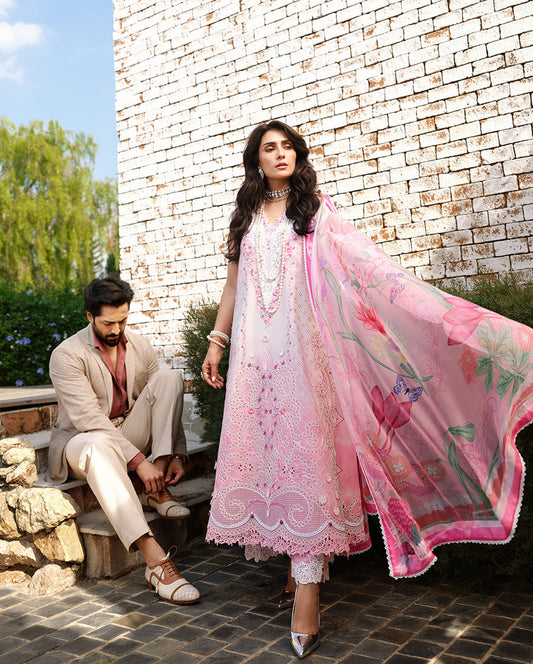 Mushq Amoi luxury lawn 2026= Silent Dreamer Aangan | the Essence of Lawn & Chiffon
