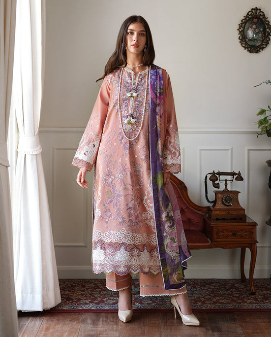 Mushq Amoi luxury lawn 2026= Daisy Chain Aangan | the Essence of Lawn & Chiffon