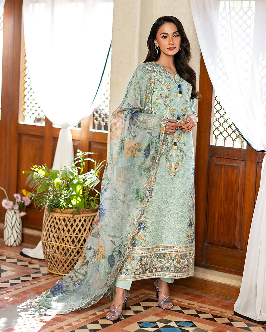 Mushq Astoria Festive Lawn '26-elif Aangan the essence of lawn & chiffon