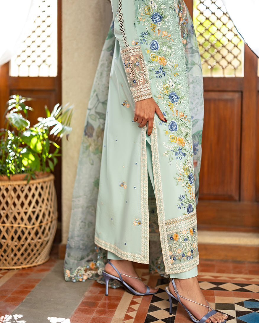 Mushq Astoria Festive Lawn '26-elif Aangan the essence of lawn & chiffon
