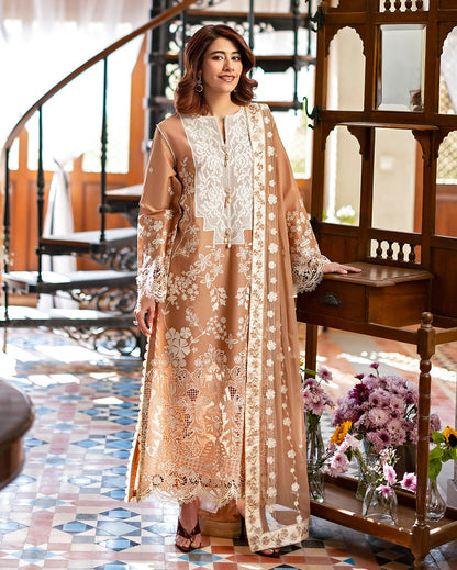 Mushq Astoria Festive Lawn '26-Elodie Aangan the essence of lawn & chiffon