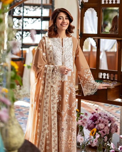 Mushq Astoria Festive Lawn '26-Elodie Aangan the essence of lawn & chiffon
